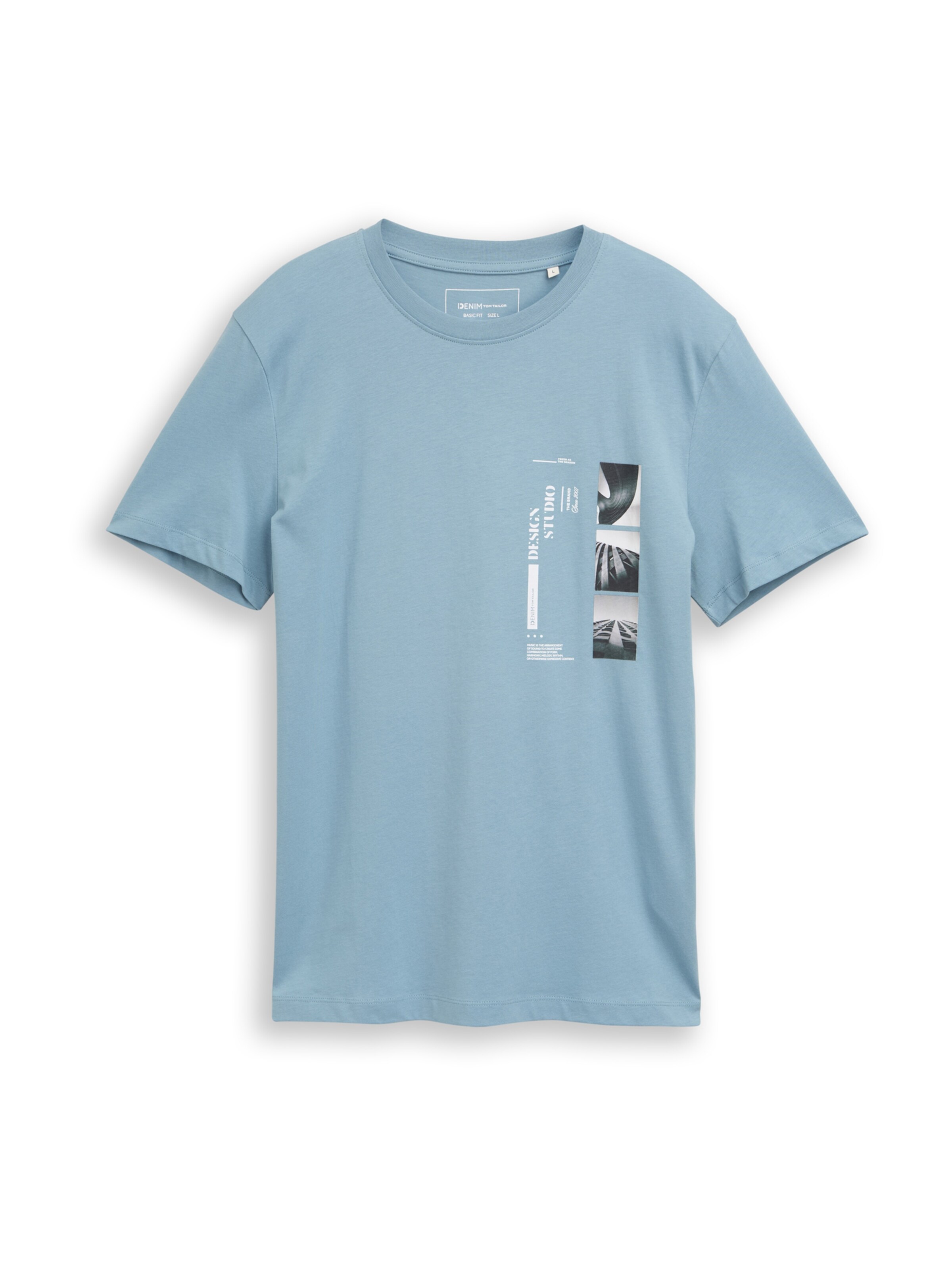 

TOM TAILOR DENIM Футболка в светло-голубом цвете