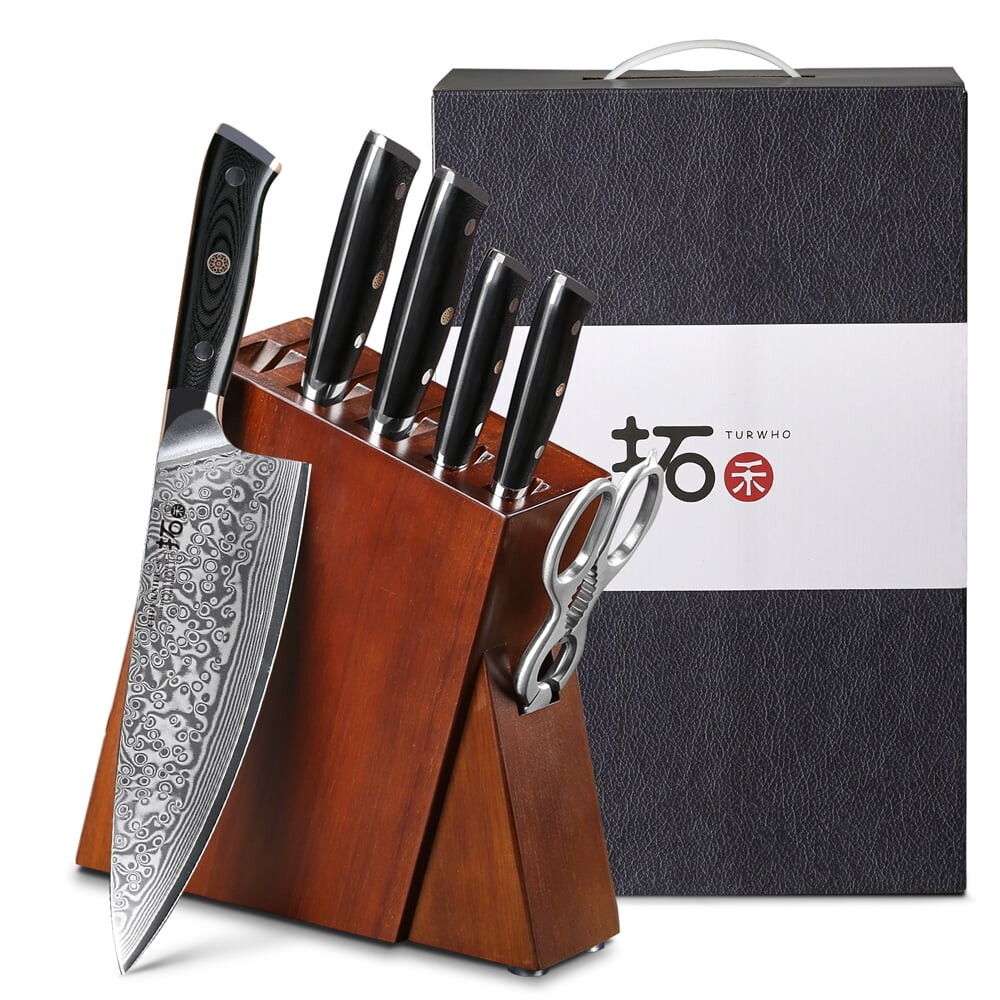 

Набор кухонных ножей Turwho VG10 Santoku, 7 штук