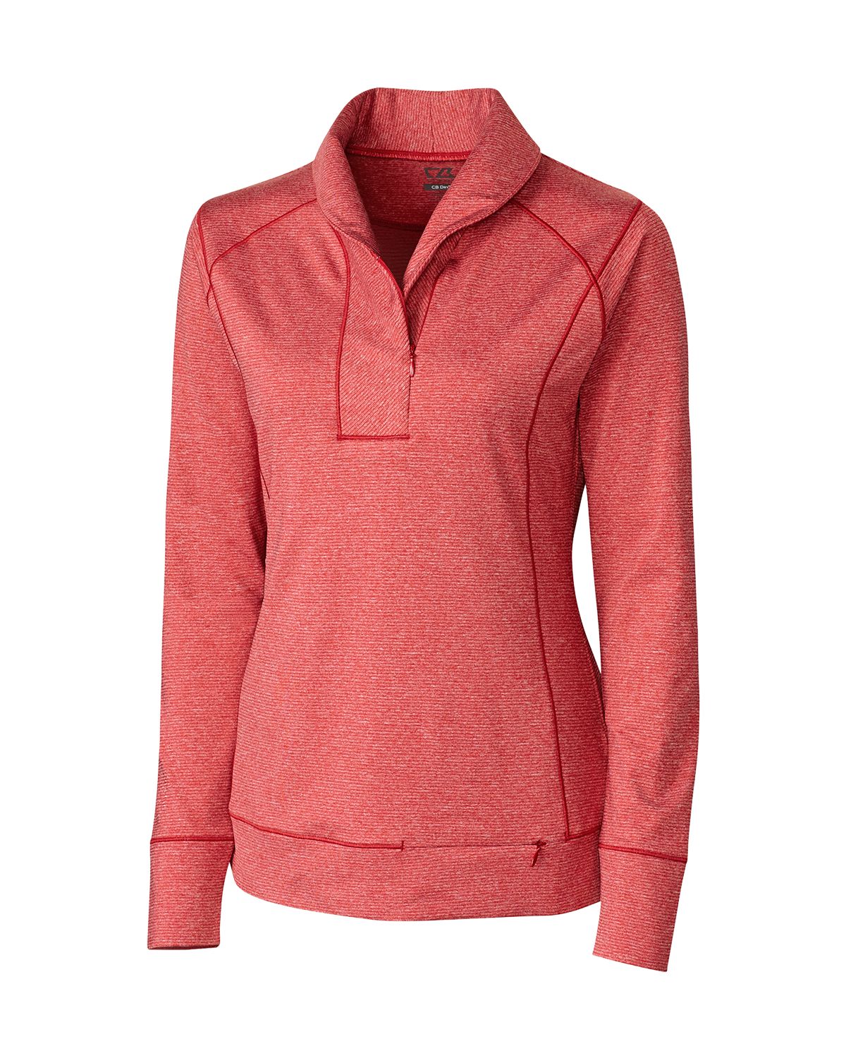 

Женская куртка Shoreline с полумолнией Cutter & Buck, цвет cardinal red heather