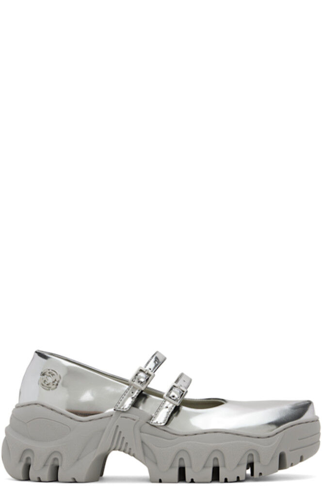 Эксклюзивные балетки SSENSE Silver Boccaccio II MJ Rombaut