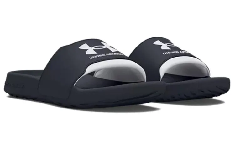 Under Armour Ignite Slide Slippers мужские черно-белые — фото 4