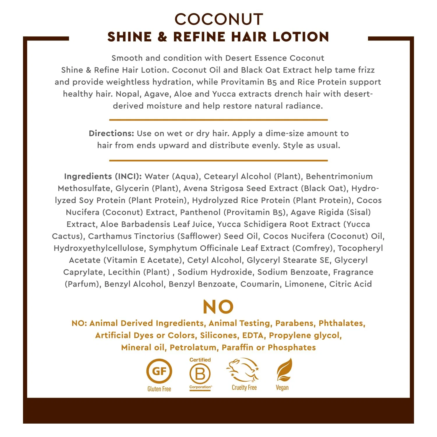 Лосьон для волос Coconut Shine от Desert Essence Desert Essence — фото 3