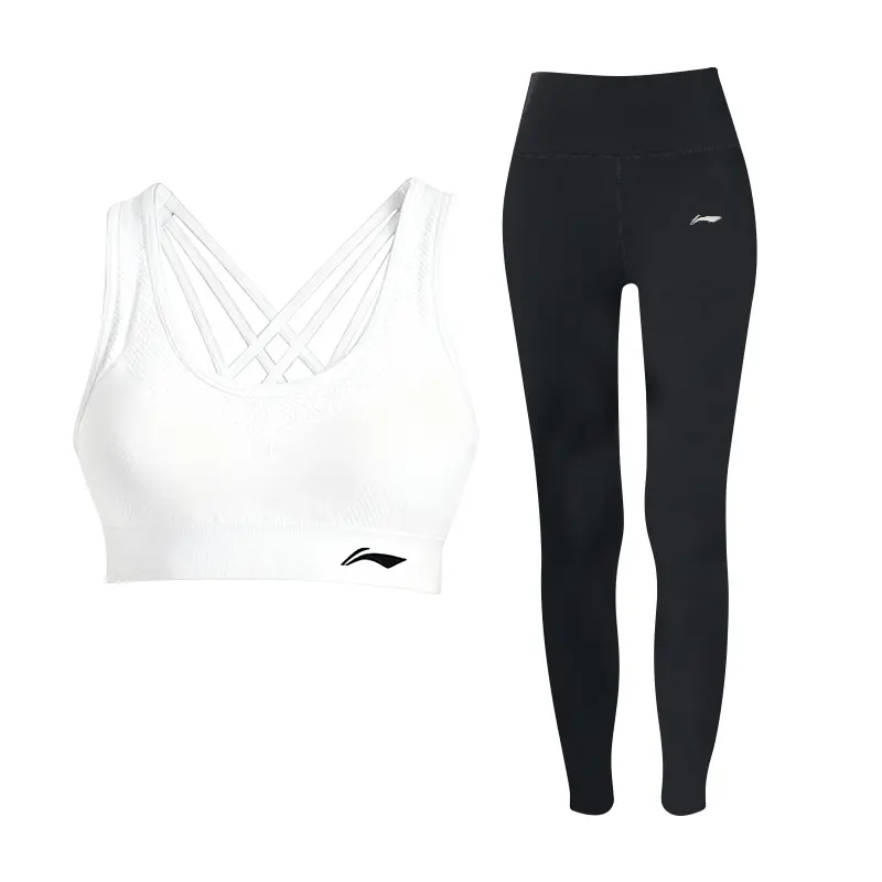 

Женский спортивный комплект Li Ning: черная майка и брюки для йоги