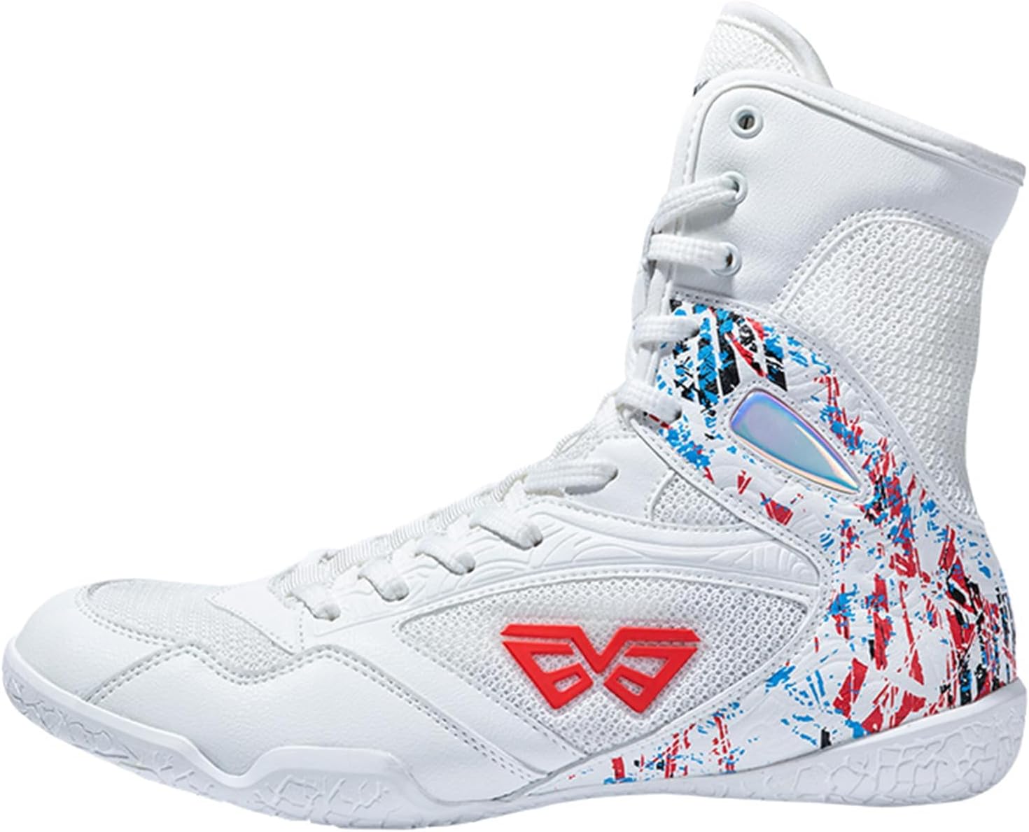 

Мужские и женские кроссовки для борьбы, тренеров, легкие, дышащие, унисекс, для боевых искусств, фитнеса, пауэрлифтинга, бокса, тяжелой атлетики Ukuboxbag, белый