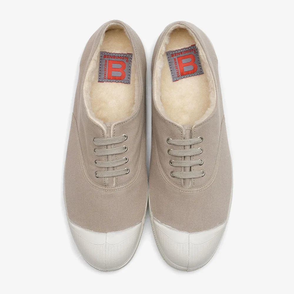 Унисекс низкие кроссовки Tennis Lacet Fur Lining Eggshell от Bensimon — фото 3