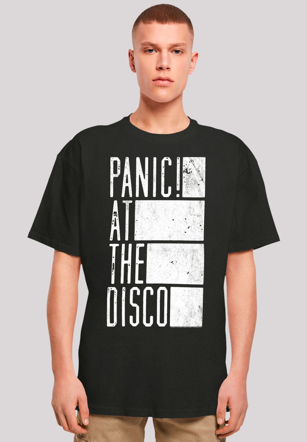 

Базовая футболка PANIC AT THE DISCO BLOCK TEXT F4NT4STIC, черный
