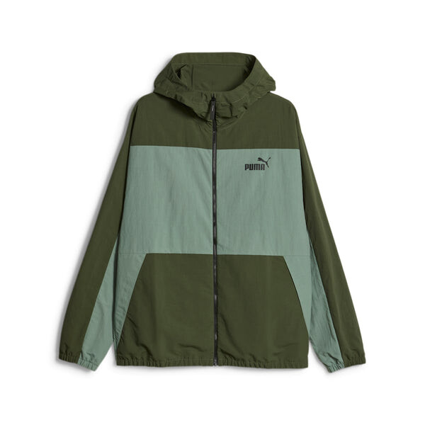 

Куртка oversized hooded windbreaker jacket 'olive green' Puma, зеленый
