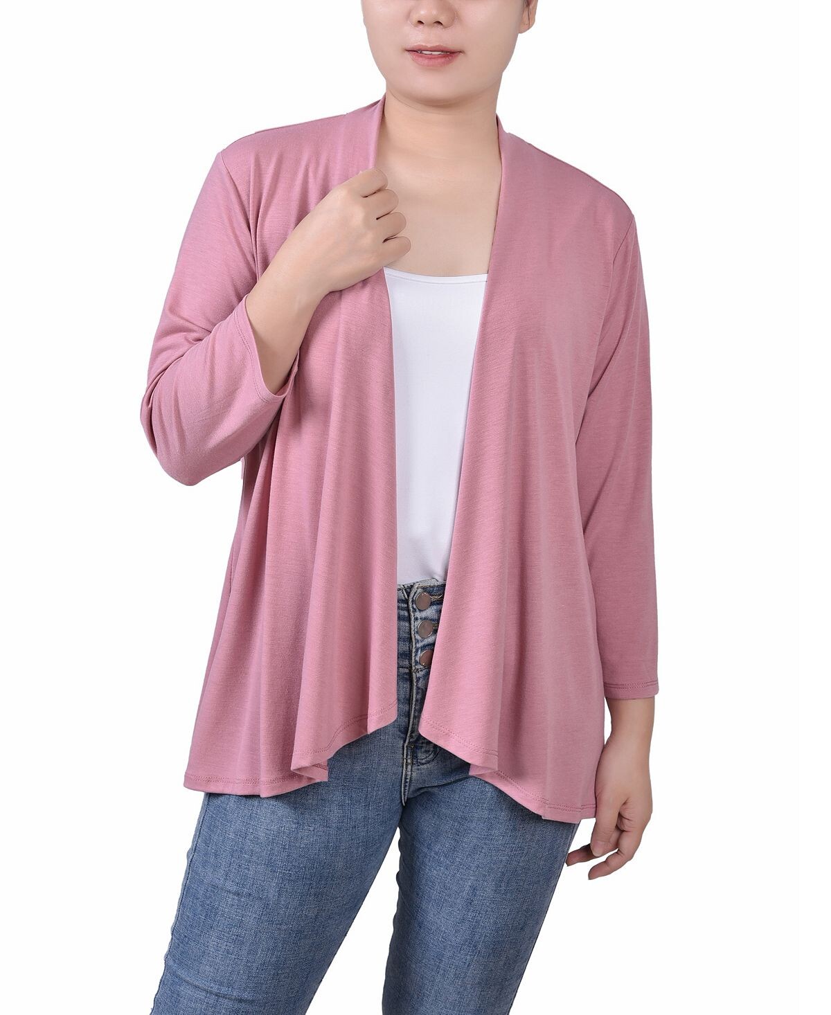 

Женский однотонный кардиган с рукавами 3/4 NY Collection