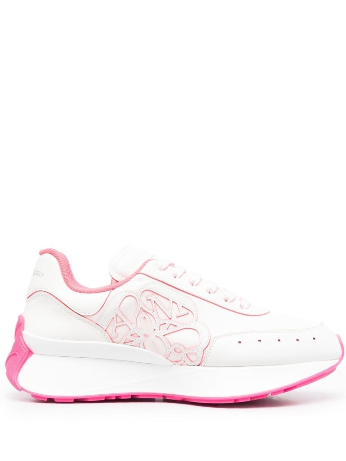 

Кроссовки Alexander McQueen Logo, белый/розовый