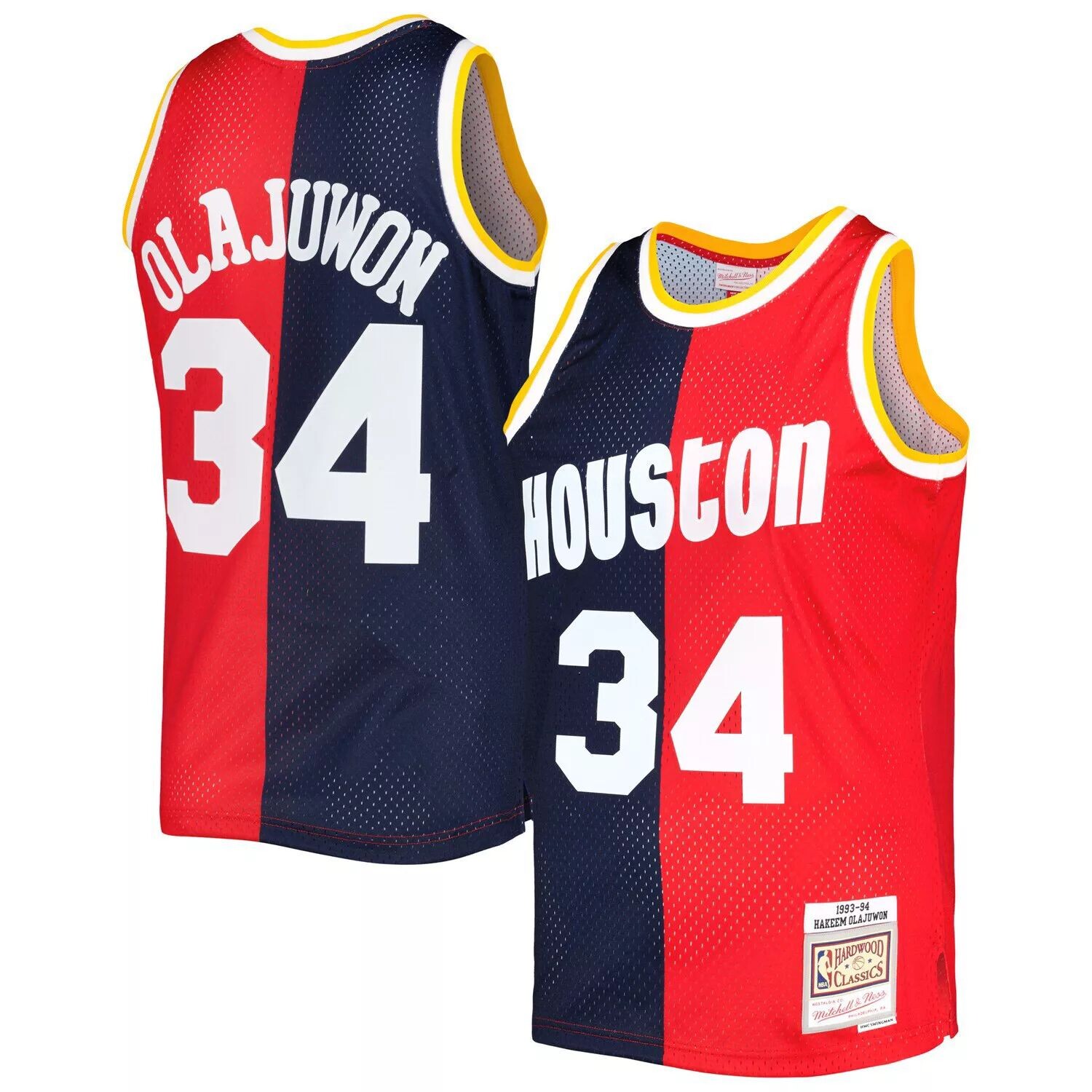 

Мужская майка Mitchell & Ness Hakeem Olajuwon темно-красная Houston Rockets Hardwood Classics 1993-94 Split Swingman, Красный, Мужская майка Mitchell & Ness Hakeem Olajuwon темно-красная Houston Rockets Hardwood Classics 1993-94 Split Swingman