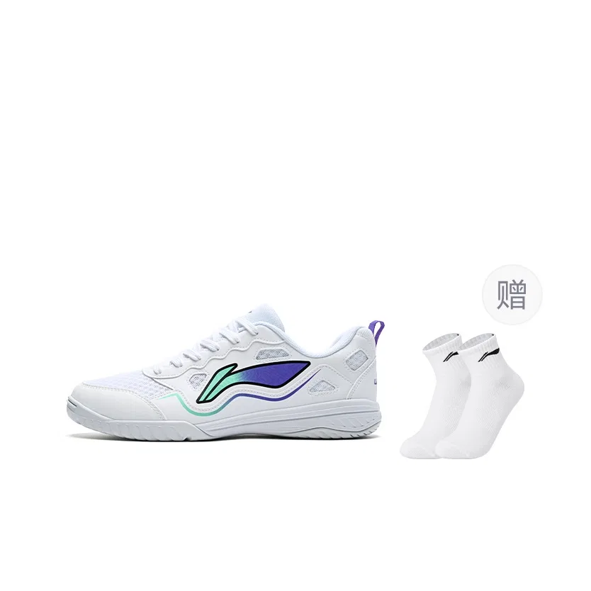 Кроссовки для настольного тенниса Li-Ning Fluorescent Starburst Purple белые