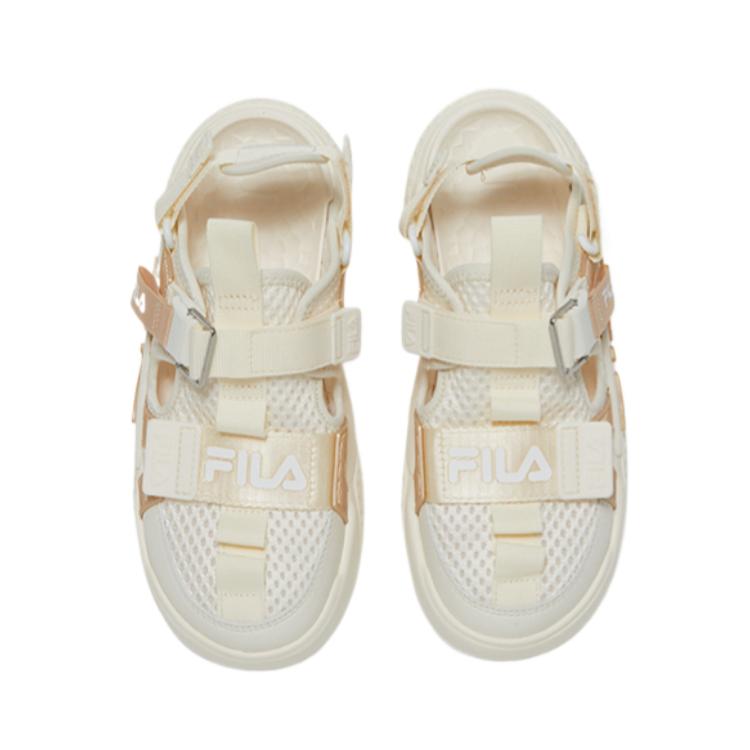 FILA KIDS Детские сандалии с низким верхом, нескользящие, износостойкие, дышащие, молочно-белые/золотистого цвета — фото 3