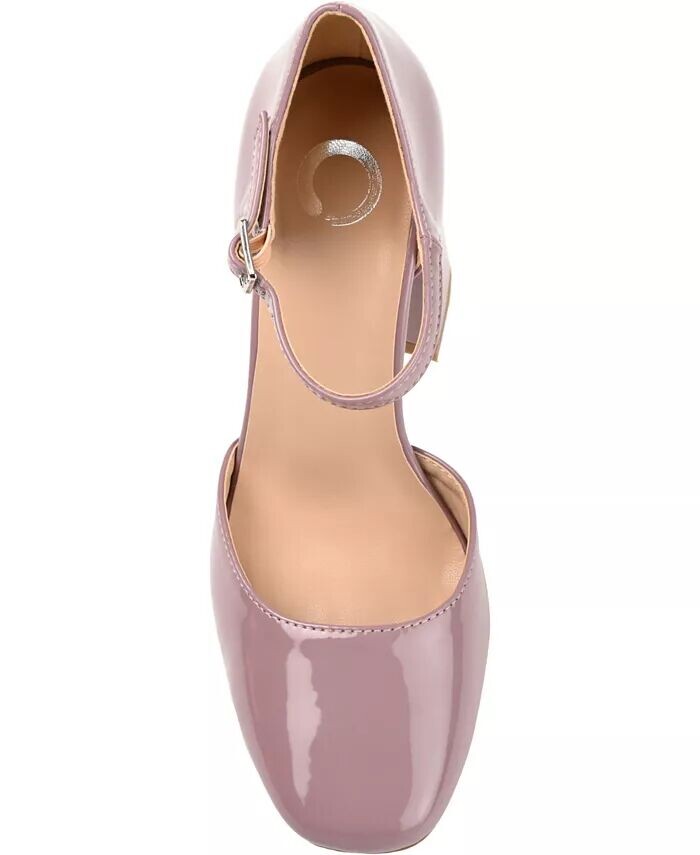 Женские туфли-лодочки Hesster Block Heel с ремешком на щиколотке Journee Collection, фиолетовый — фото 4