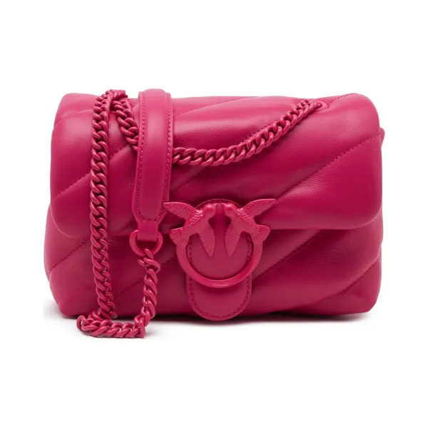 

Кожаная сумка через плечо Love Puff Mini Cl Pinko, фуксия