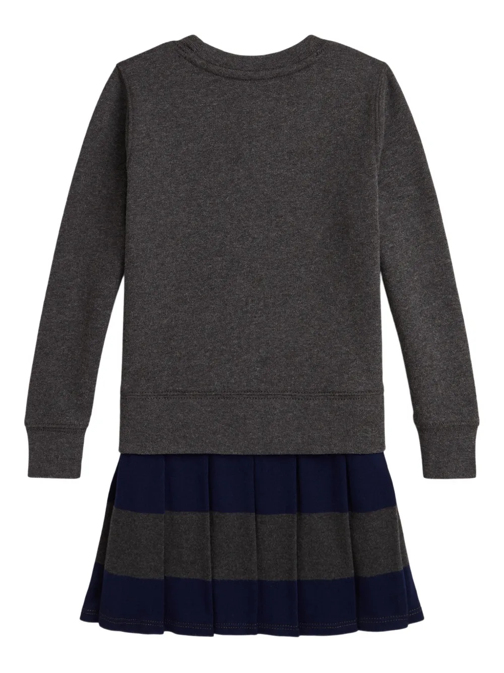 Плиссированное платье с круглым вырезом POLO RALPH LAUREN KIDS, черный — фото 2