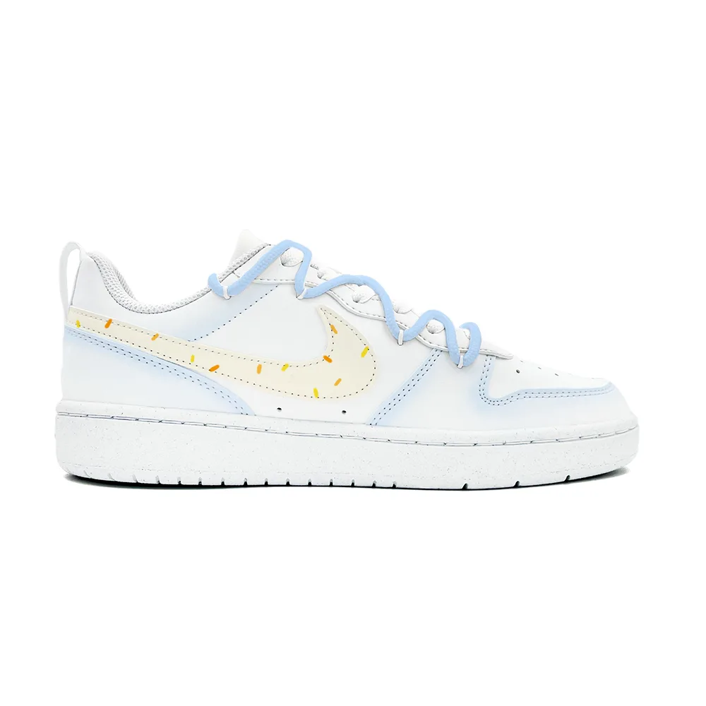 Nike Court Borough Low 2 противоскользящие износостойкие низкие кроссовки для скейтбординга Light Cyan для подростков — фото 3