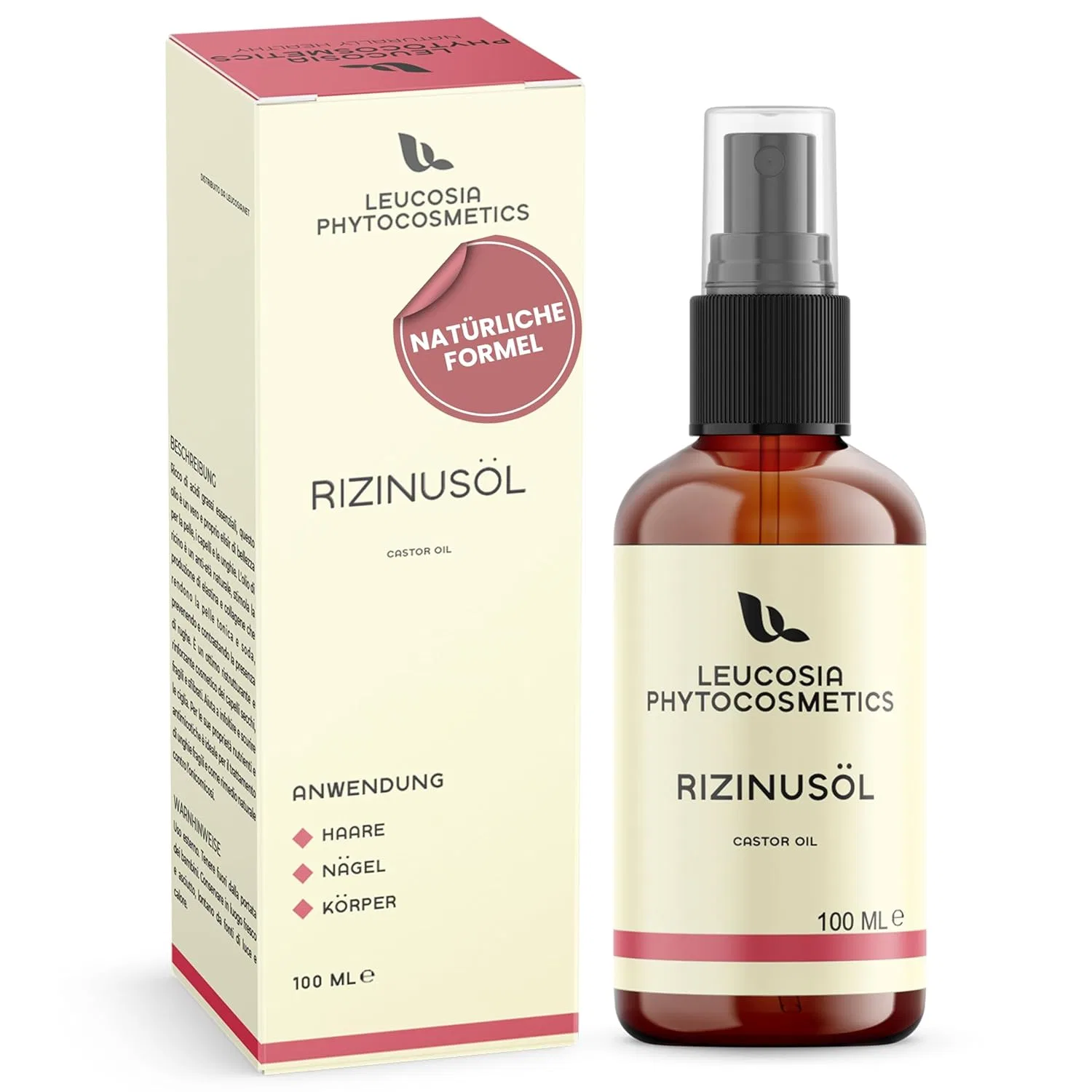 Касторовое масло, 100 мл Leucosia Phytocosmetics, 100 Ml (Castor Oil)