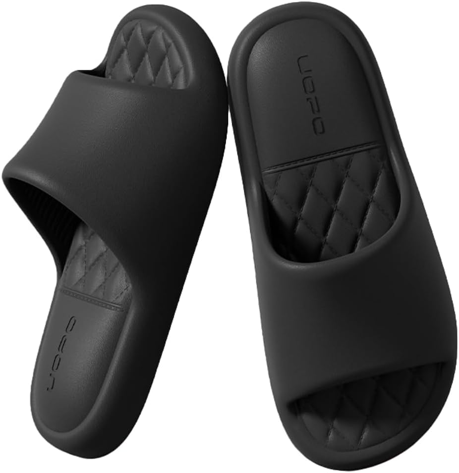 

Женские и мужские шлепанцы для душа Rungion, мягкая подошва, быстрое высыхание, домашние нескользящие сандалии, черный