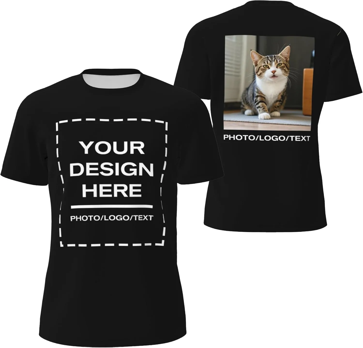 

Футболка с принтом Custom T Shirt Add Your Photo Text Hpemboz