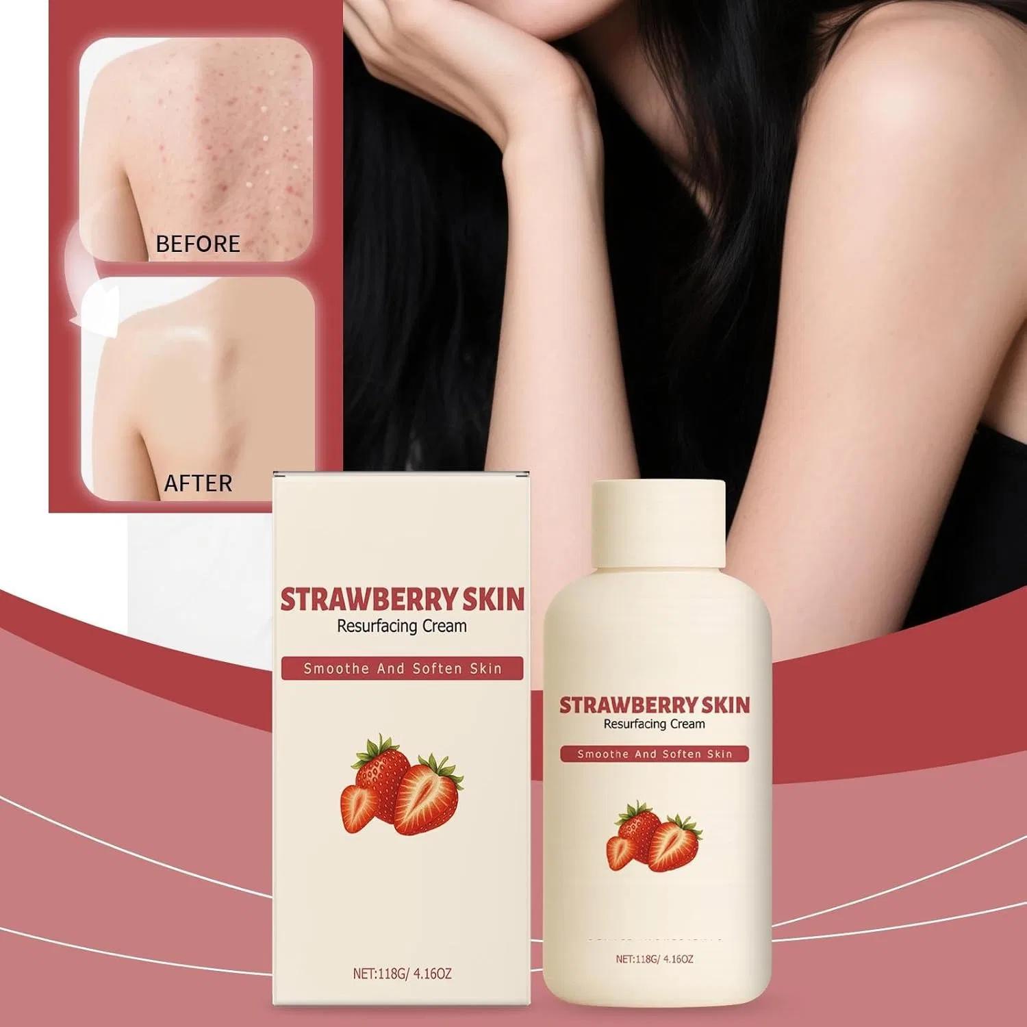 Крем для лица — Для обновления кожи с тройным кислотным комплексом Strawberry Skin Resurfacing Cream, 118 г — фото 2