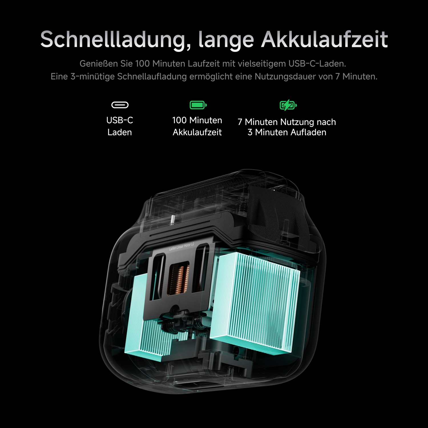 Бритва p3 pro rasierer original aluminum Laifen, space grau aluminium, количество 1 шт. — фото 4
