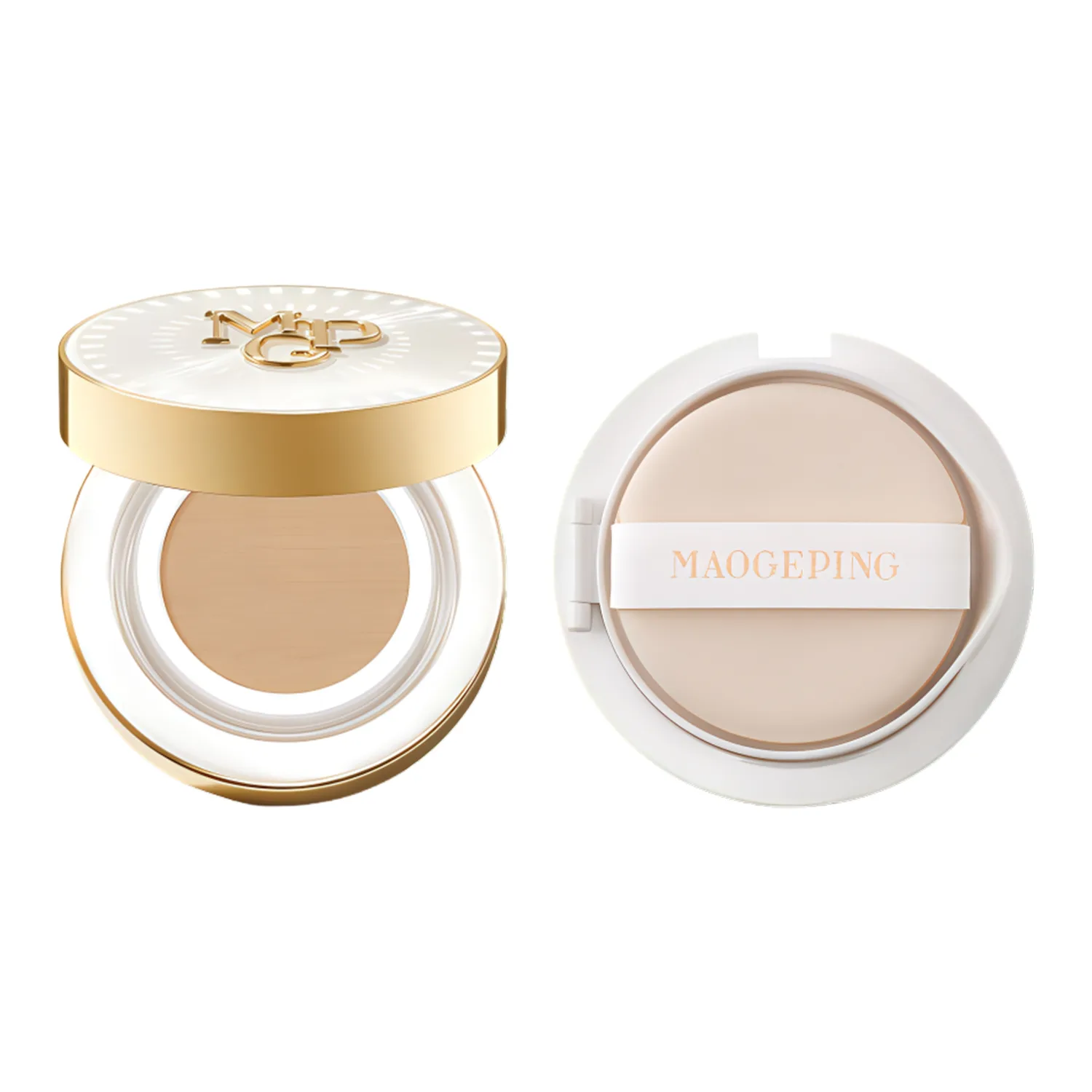 MAOGEPING Тональная основа-подушечка Starlight Lockdown Liquid Foundation для коррекции тона кожи 14г+14г новогодний подарок для девушки, Air Cushion #701 Ivory White 14g+Refill Pack 14g