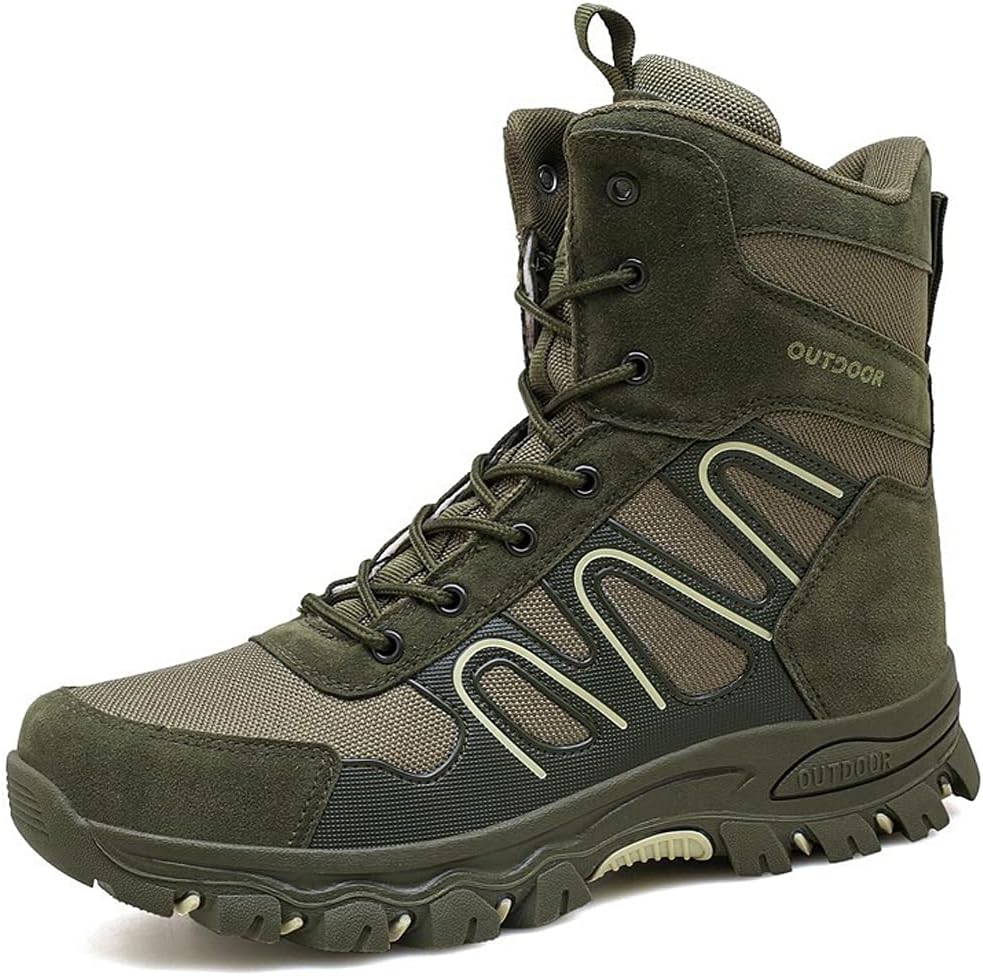 

Ботинки hongrenamz для пеших прогулок Мужские походные кроссовки Легкие ботинки, зеленый