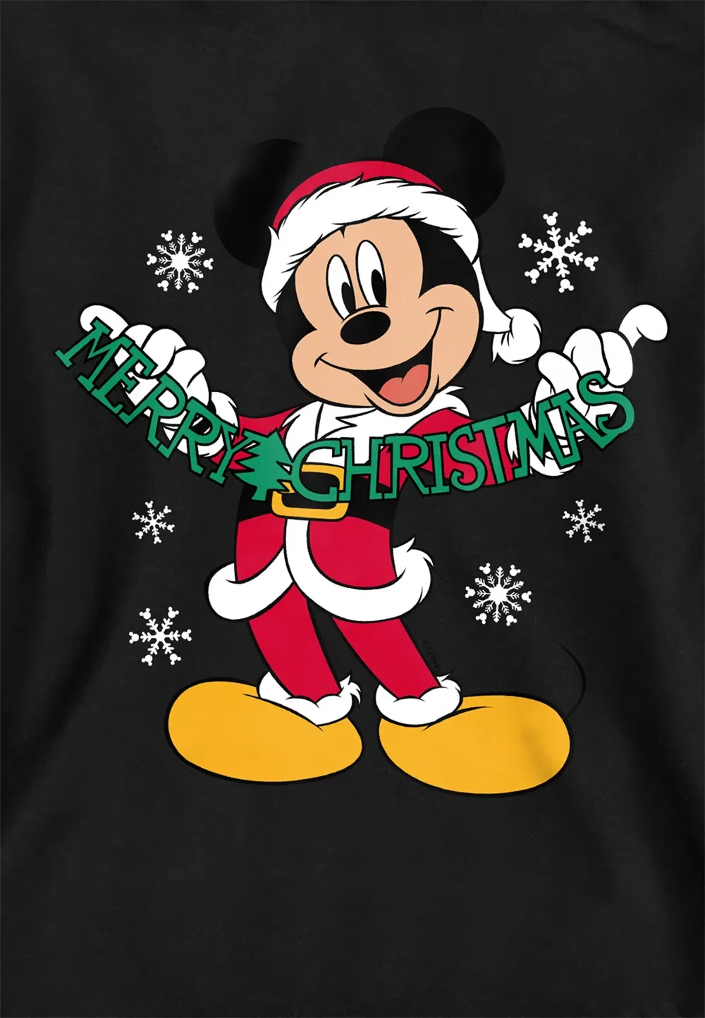 Детская худи Mickey Mouse Merry Christmas, Disney, черный — фото 2