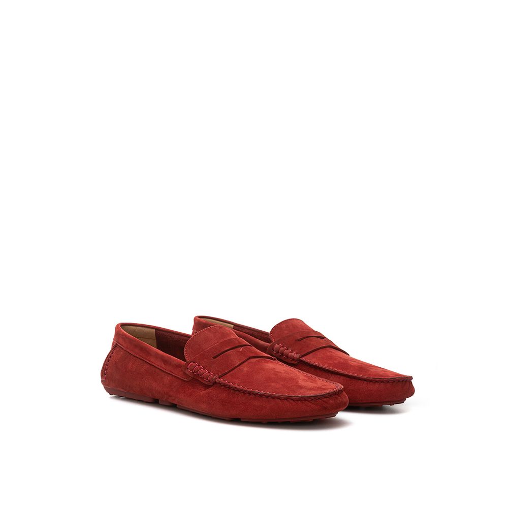Бордовые кожаные мокасины Bally, бордовый — фото 3