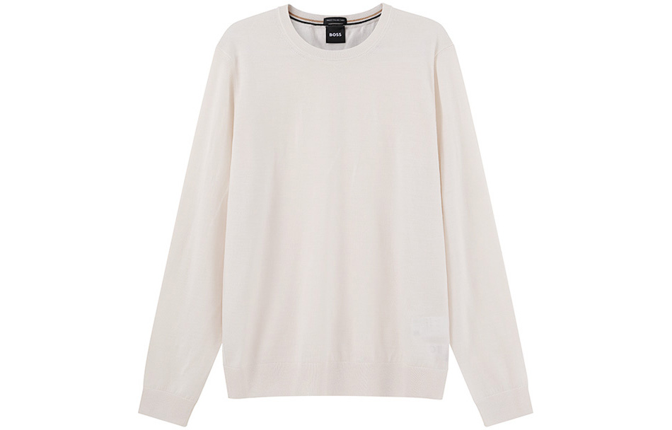 

Белая вязаная толстовка с капюшоном Boss Crewneck HUGO BOSS