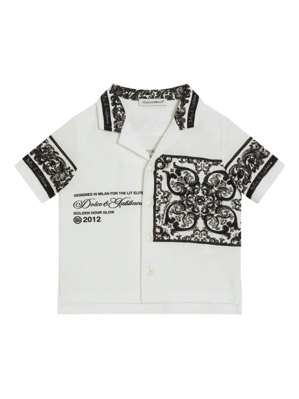

Рубашка с логотипом Dolce & Gabbana Kids, белый