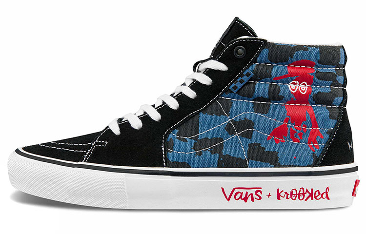 

Кроссовки Vans Sk8-Hi Krooked By Natas For Ray Black Blue