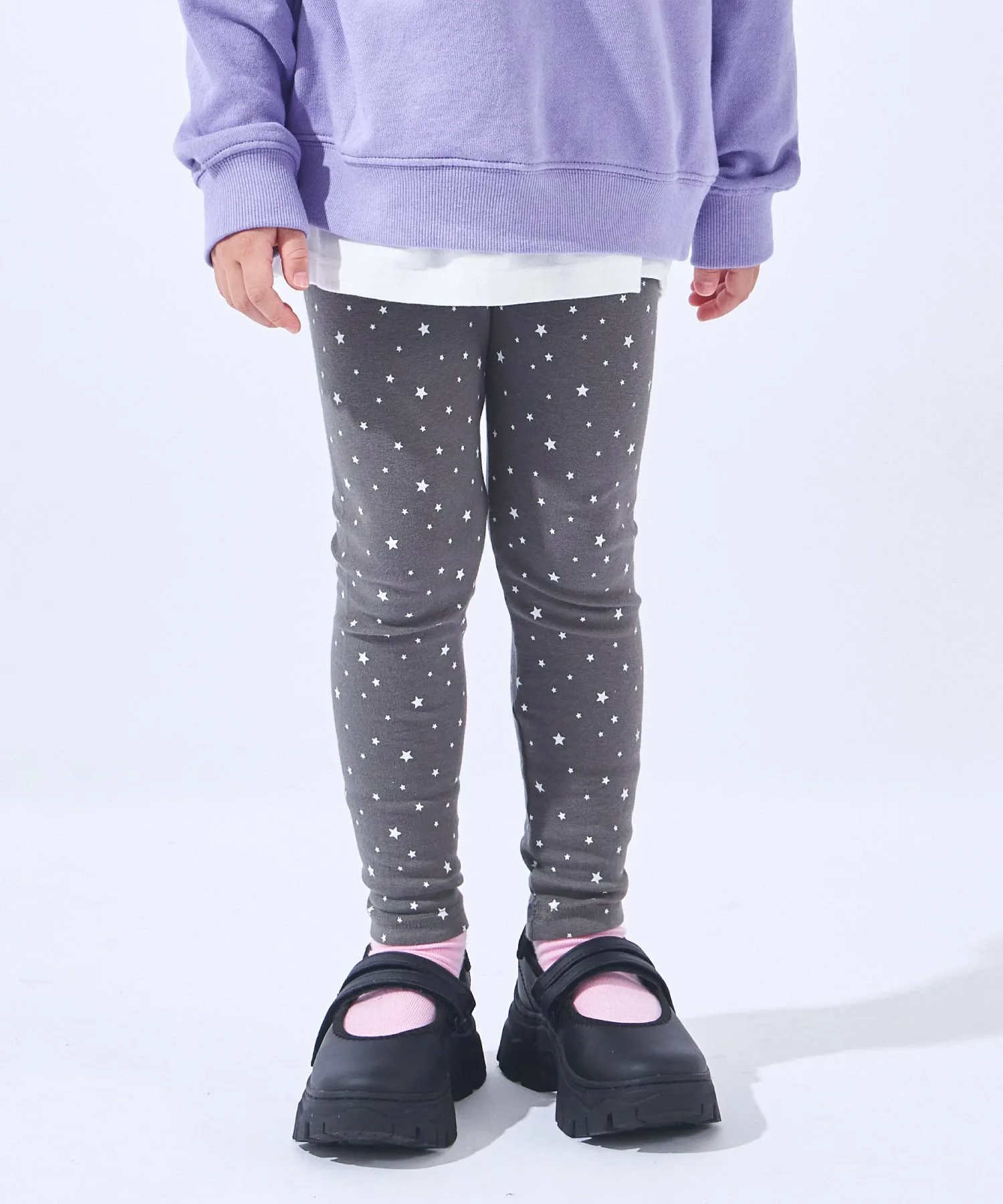 Леггинсы с принтом по всей поверхности Ever Closet, Star Charcoal