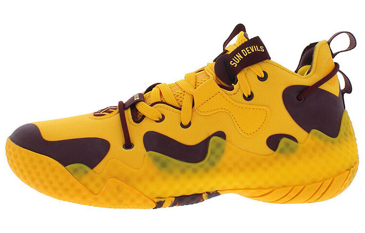 

Баскетбольные кроссовки Harden Vol.6 унисекс с низким верхом желто-красные Adidas