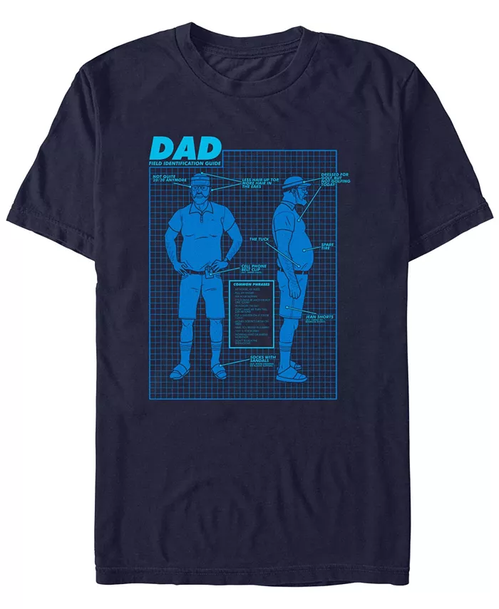 

Мужская футболка Dad Diagram с коротким рукавом Fifth Sun, синий