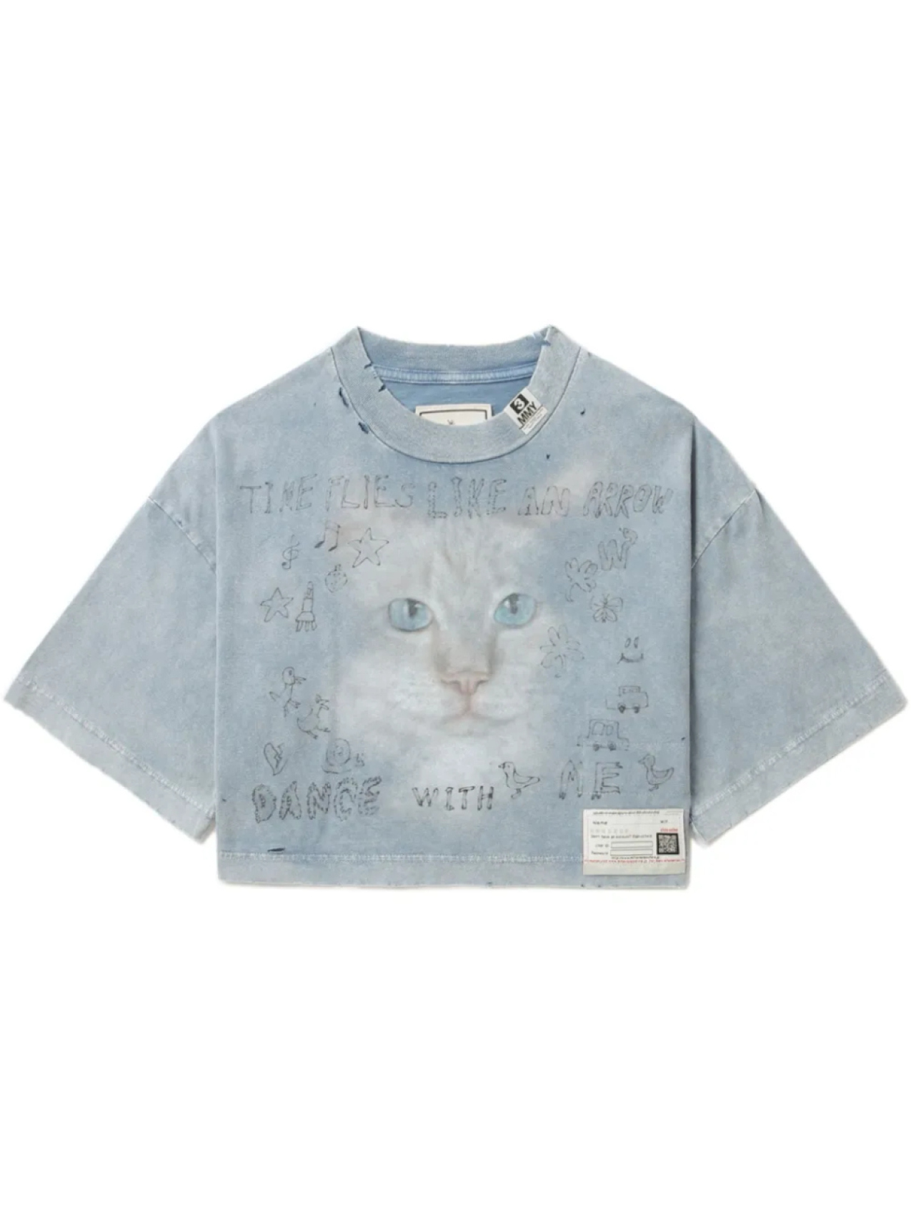 

Maison MIHARA YASUHIRO футболка с принтом Cat, синий