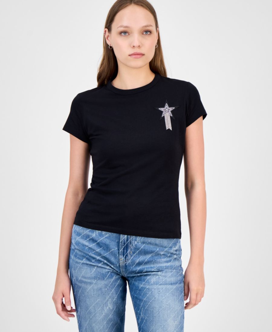 

Женская футболка BOSS с графическим принтом в виде звезды BOSS Orange, Black