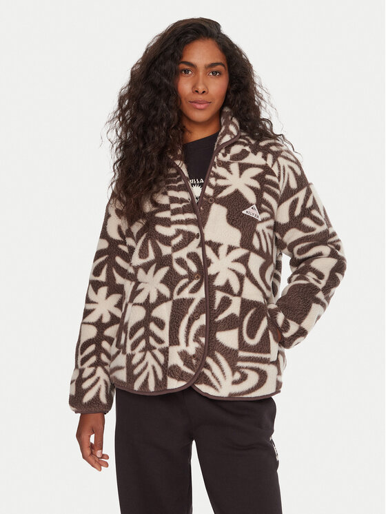 

Флисовая куртка relaxed fit Chalok EQWPF03003 Quiksilver, коричневый