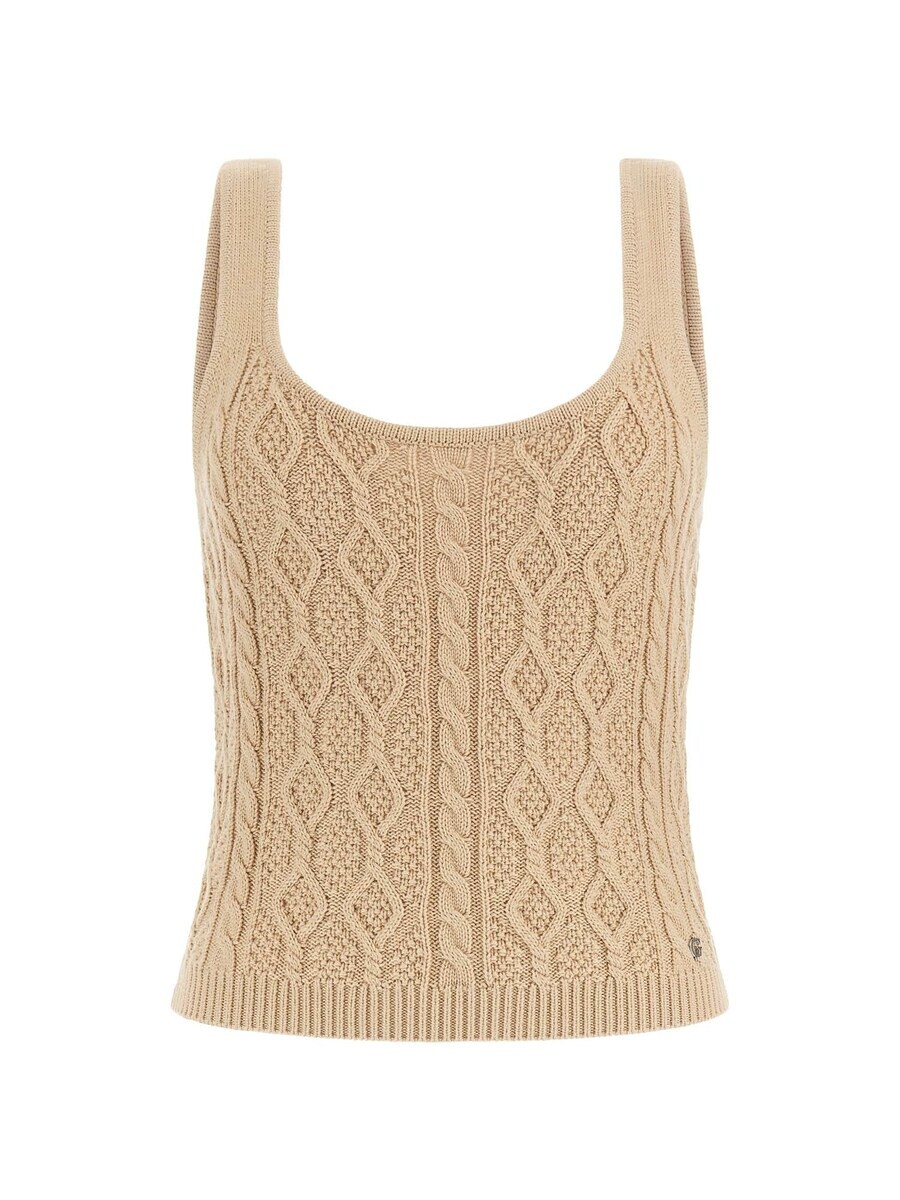 

Топ GUESS Knitted Top, бежевый