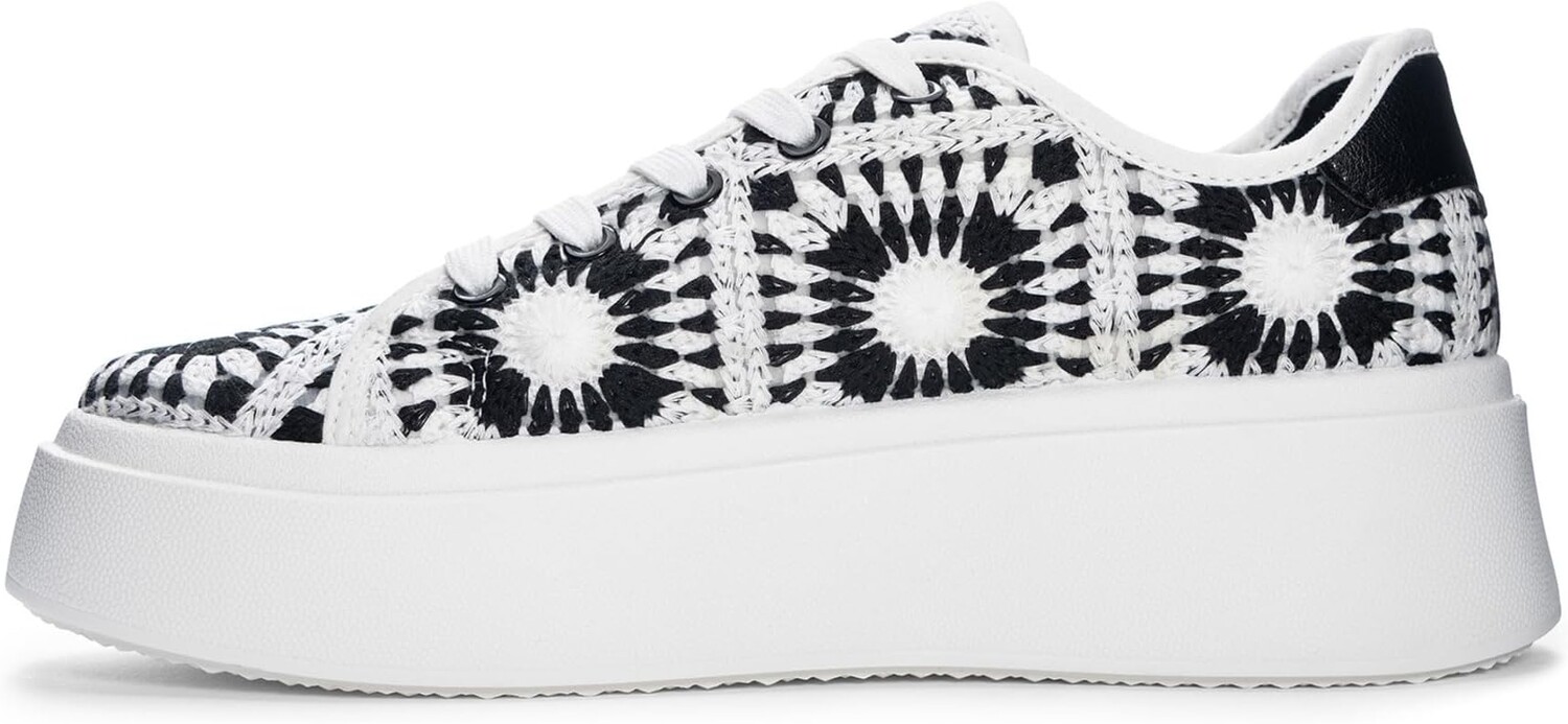 Кроссовки Recreation Crochet Sneakers Dirty Laundry, цвет Black/White Multi — фото 3