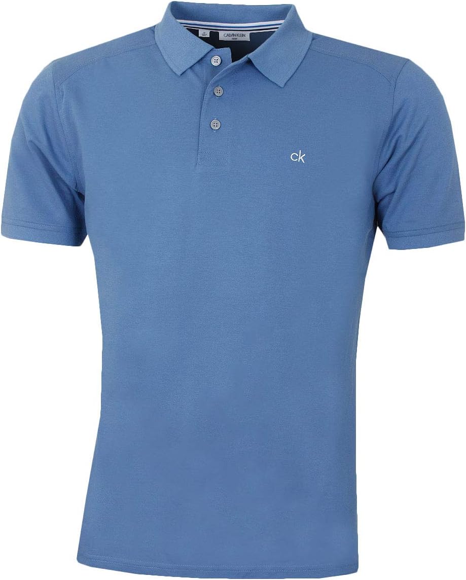 

Мужская рубашка-поло для гольфа Calvin Klein Campus с тремя пуговицами и ребристым воротником, Denim Blue, Синий, Мужская рубашка-поло для гольфа Calvin Klein Campus с тремя пуговицами и ребристым воротником, Denim Blue