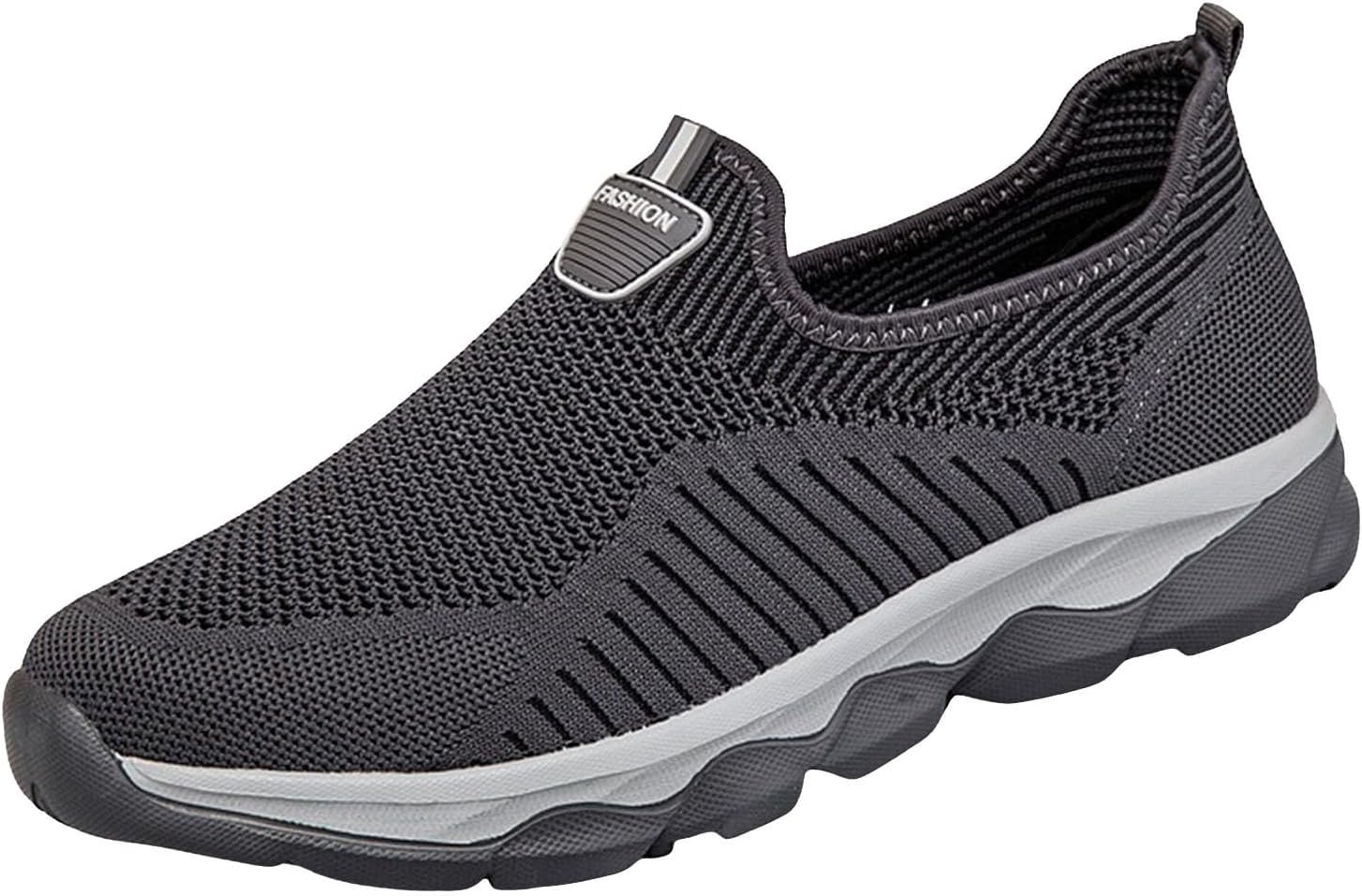 

Мужские слипоны IWIHMIV, кроссовки для бега, легкие дышащие прогулочные и теннисные кроссовки, повседневная спортивная обувь, серый