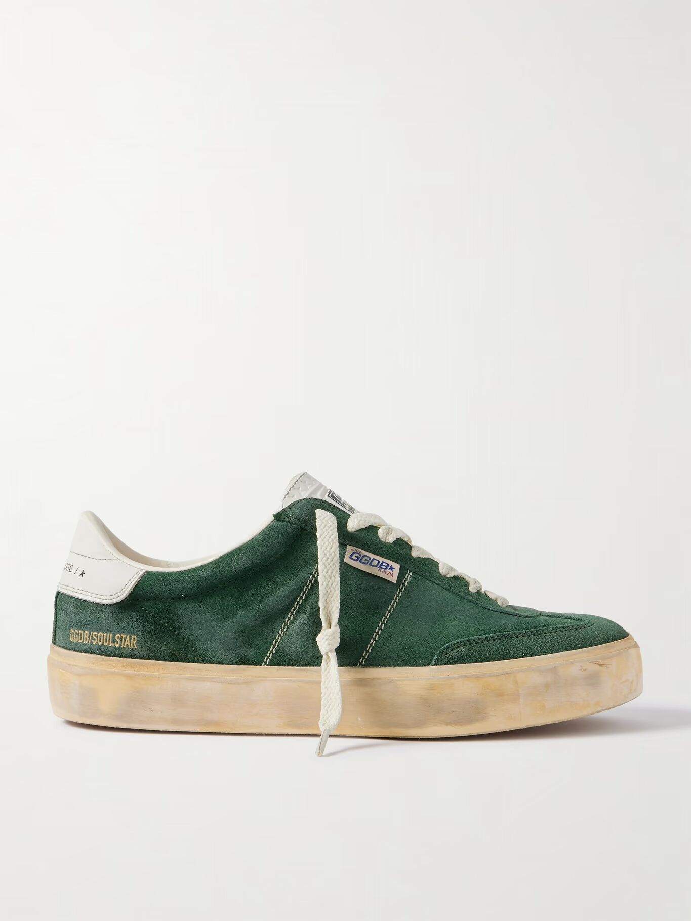 Кроссовки Soul-Star из замши с отделкой из потертой кожи GOLDEN GOOSE, зеленый — фото 3