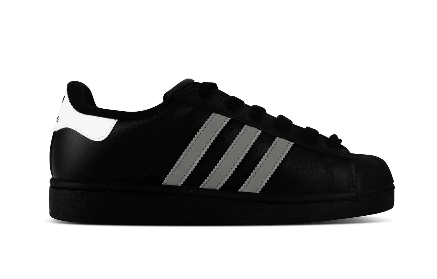 Adidas Originals Superstar 2 Little Gray Cat низкие детские скейтбординг кроссовки Black Gray — фото 3