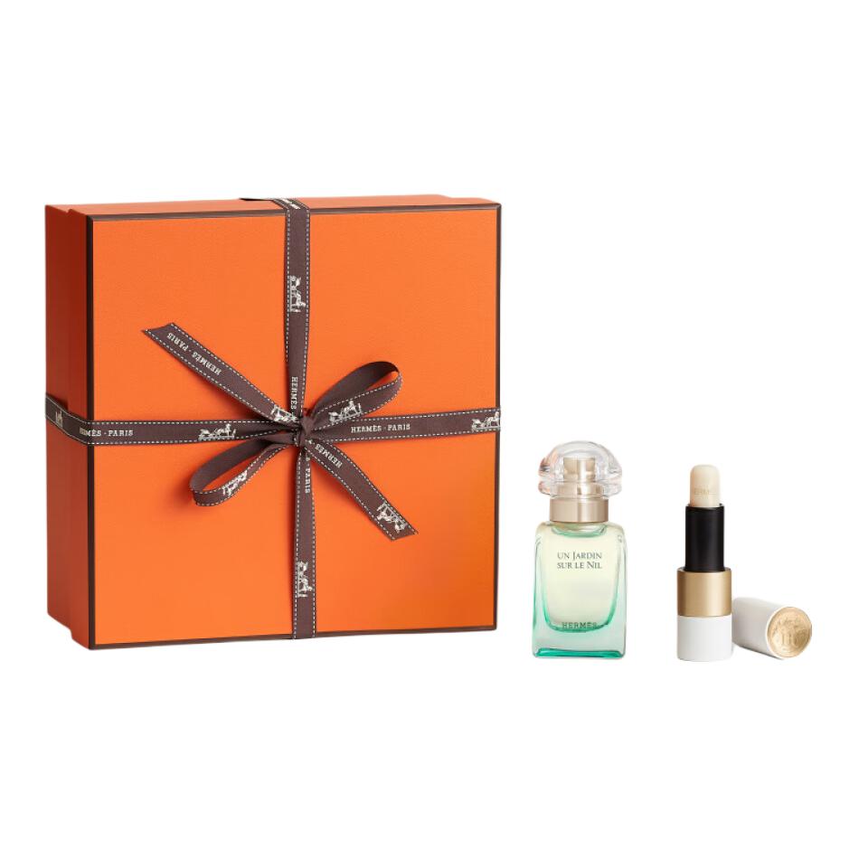 

Наборы стойких парфюмерных композиций Nile Garden: туалетная вода Cyan Mango Lotus Wooden 30 мл + 3,5 г Hermes, two-piece set: nile garden perfume 30ml+silk-smooth lip balm #75