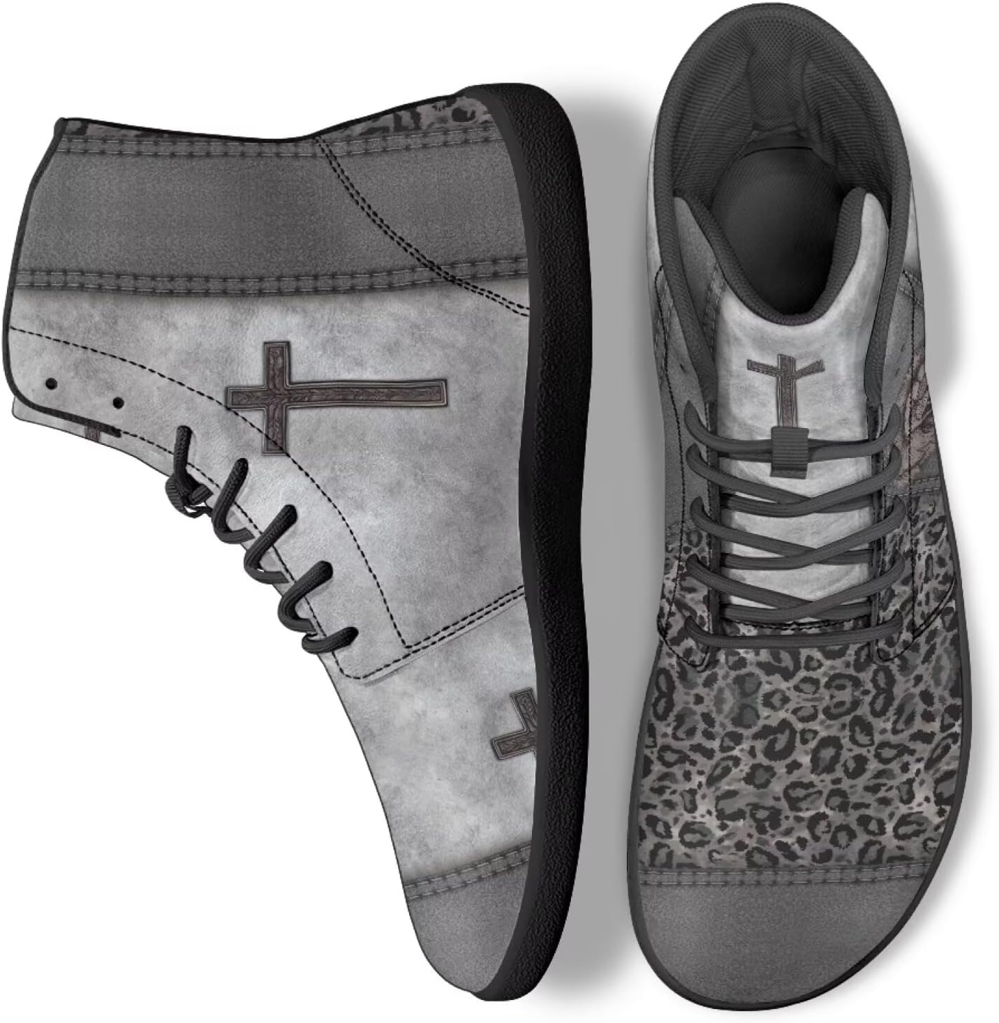 

Унисекс кроссовки на высокой подошве для ходьбы из искусственной кожи, беговые кроссовки для путешествий, офиса и работы для женщин и мужчин Ecaestolph, черный