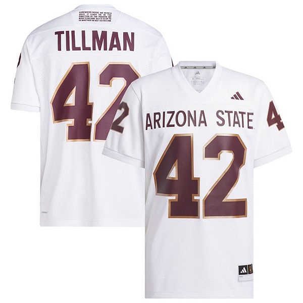 Футболка Arizona State Sun Devils Pat Tillman #42 белая Adidas — фото 2