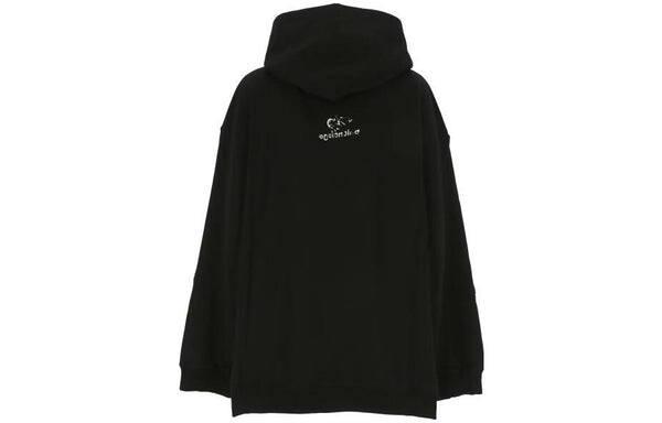 Толстовка new logo popover hoodie 'black white' Balenciaga, черный — фото 2