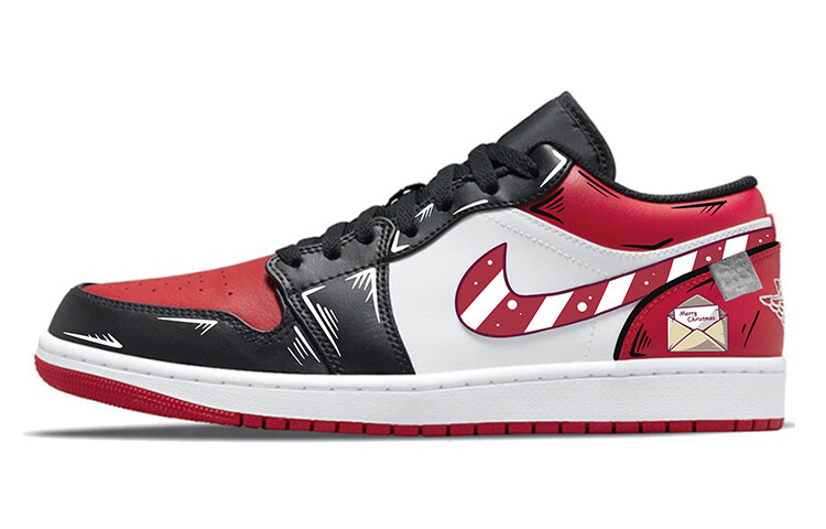 

Кроссовки Air Jordan 1 Vintage Basketball Shoes Unisex Low-Top Black/Red