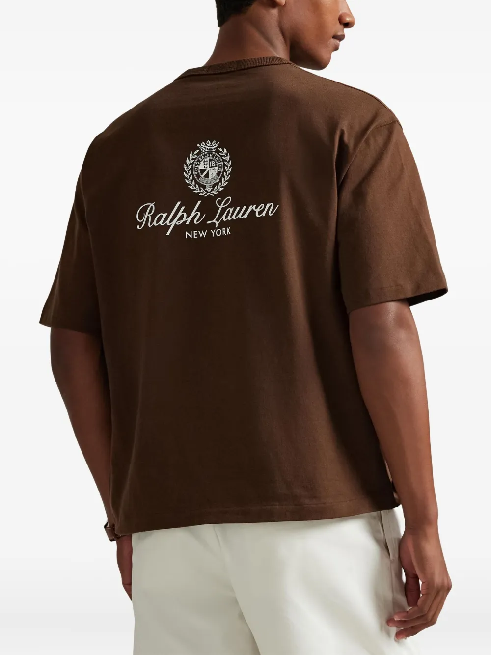 Футболка с круглым вырезом Polo Ralph Lauren, коричневый — фото 4